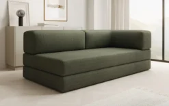 Designer Sofa/Chaise Longue Lazy in Bouclé