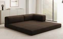 Designer Sofa/Chaise Longue Lazy in Bouclé