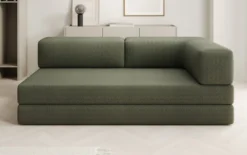 Designer Sofa/Chaise Longue Lazy in Bouclé