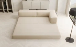 Designer Sofa/Chaise Longue Lazy in Bouclé