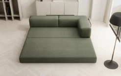 Designer Sofa/Chaise Longue Lazy in Bouclé