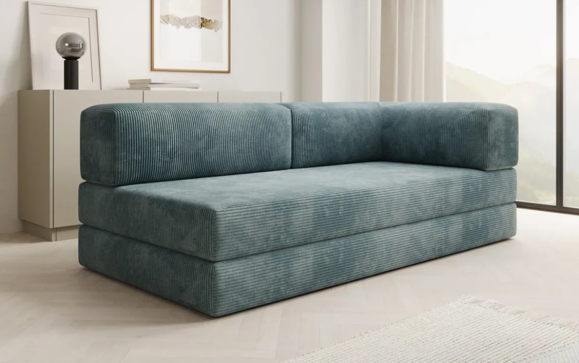 Designer Sofa/Chaise Longue Lazy in Cord