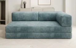 Designer Sofa/Chaise Longue Lazy in Cord