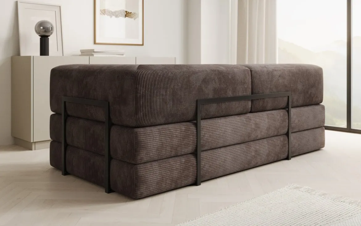 Designer Sofa/Chaise Longue Lazy in Cord