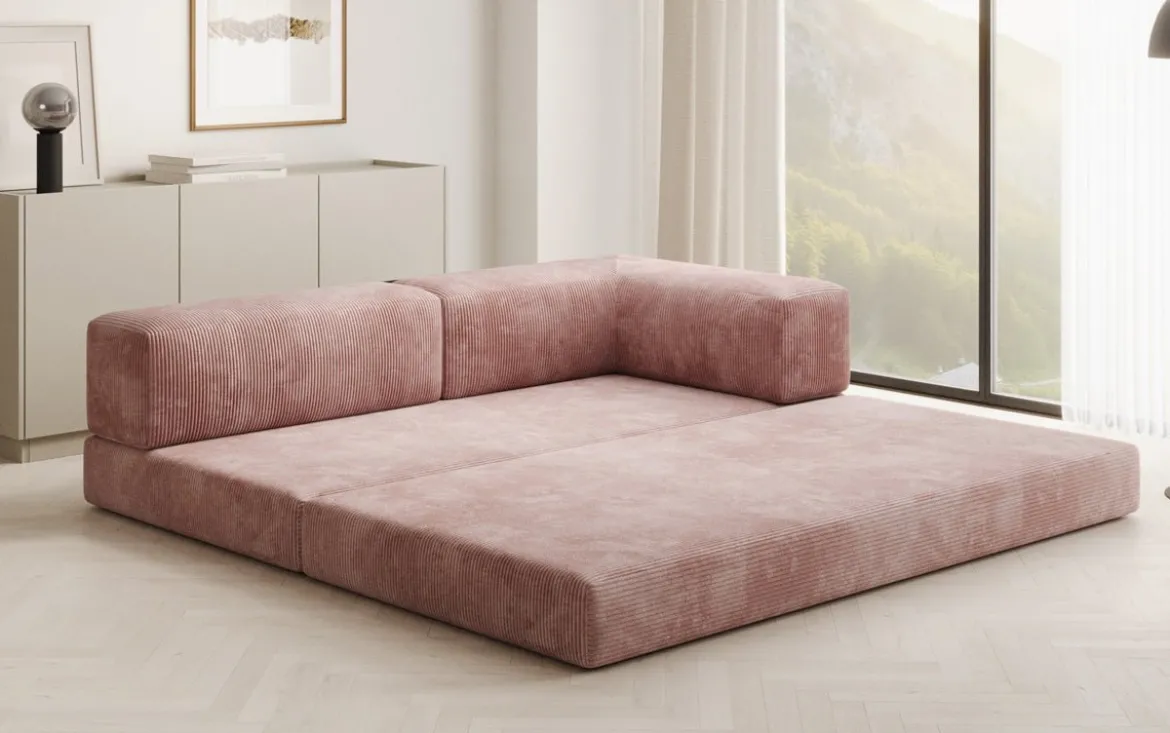 Designer Sofa/Chaise Longue Lazy in Cord