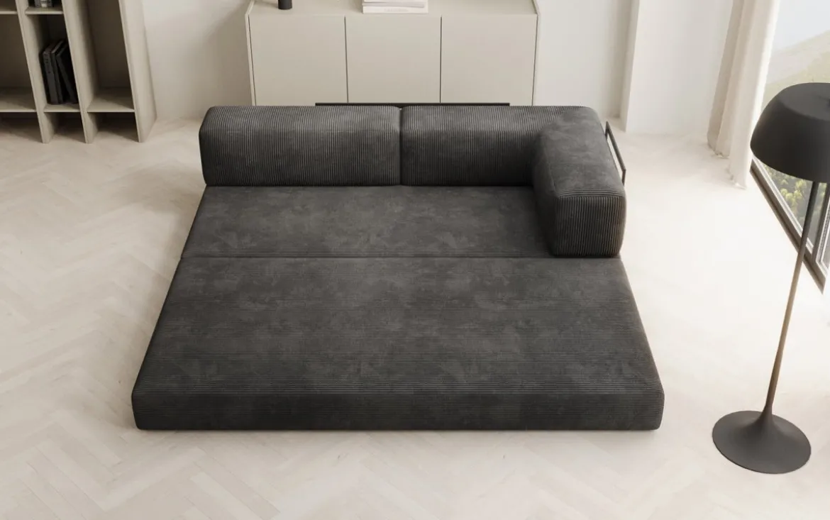 Designer Sofa/Chaise Longue Lazy in Cord