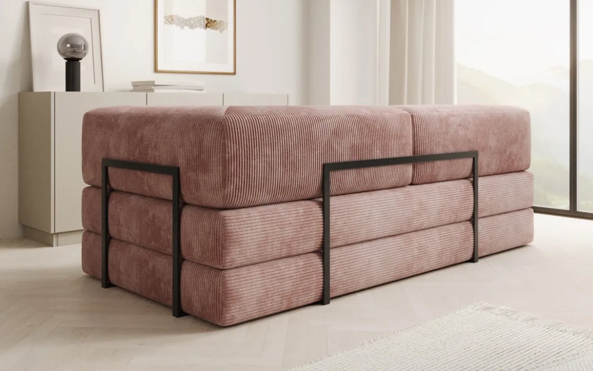 Designer Sofa/Chaise Longue Lazy in Cord