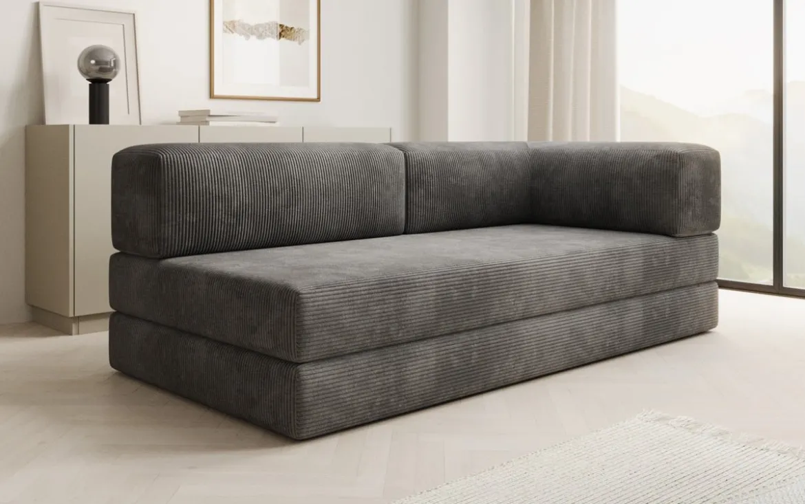 Designer Sofa/Chaise Longue Lazy in Cord
