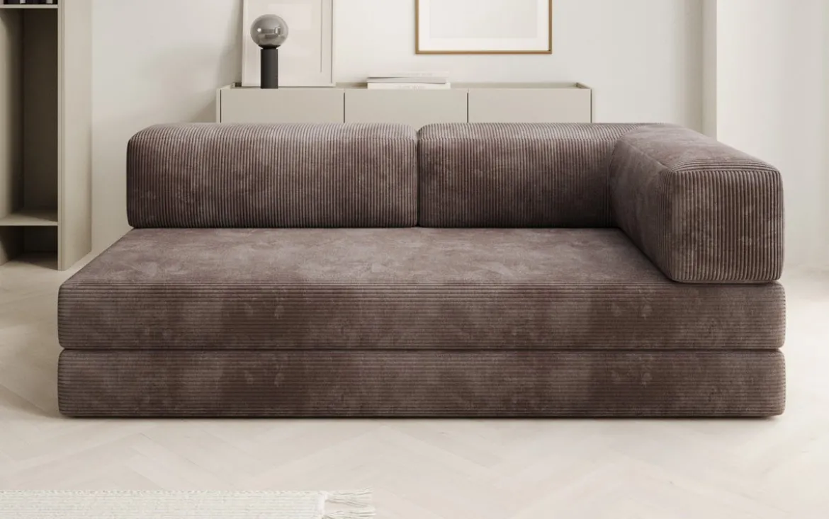 Designer Sofa/Chaise Longue Lazy in Cord
