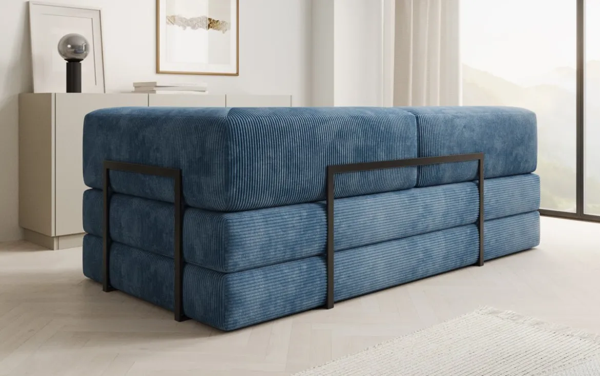Designer Sofa/Chaise Longue Lazy in Cord