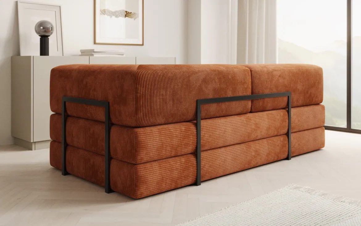 Designer Sofa/Chaise Longue Lazy in Cord