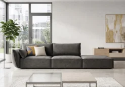 Designer Sofa Chaise Longue Nuvola in Samt