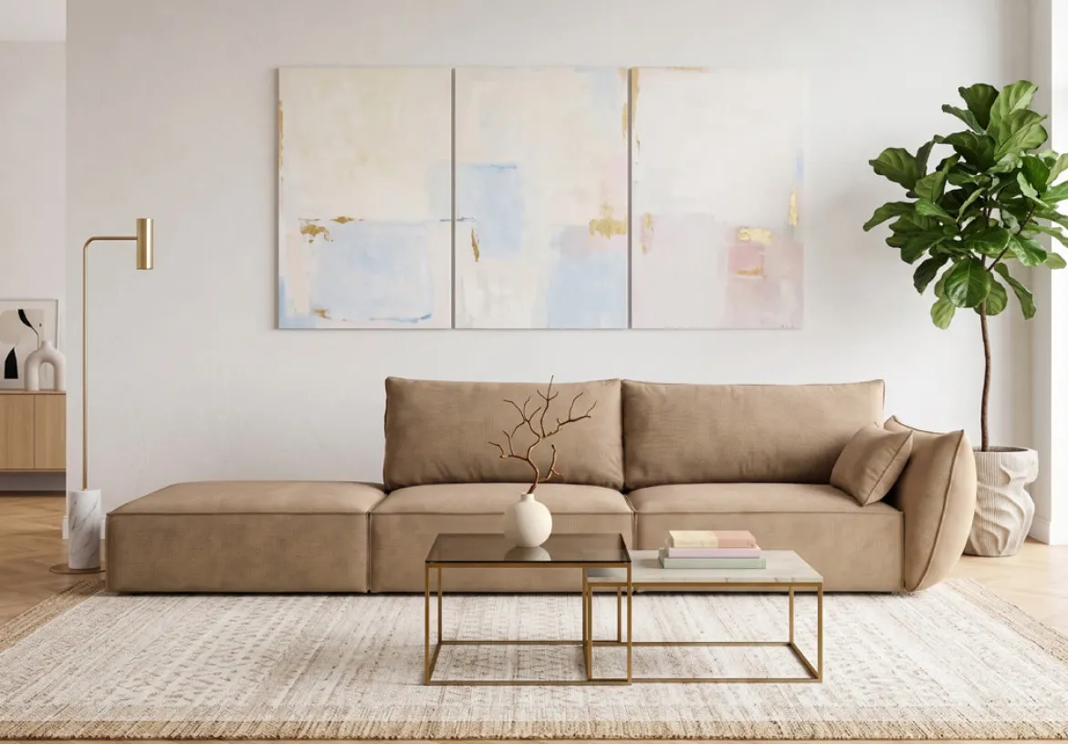 Designer Sofa Chaise Longue Nuvola in Samt