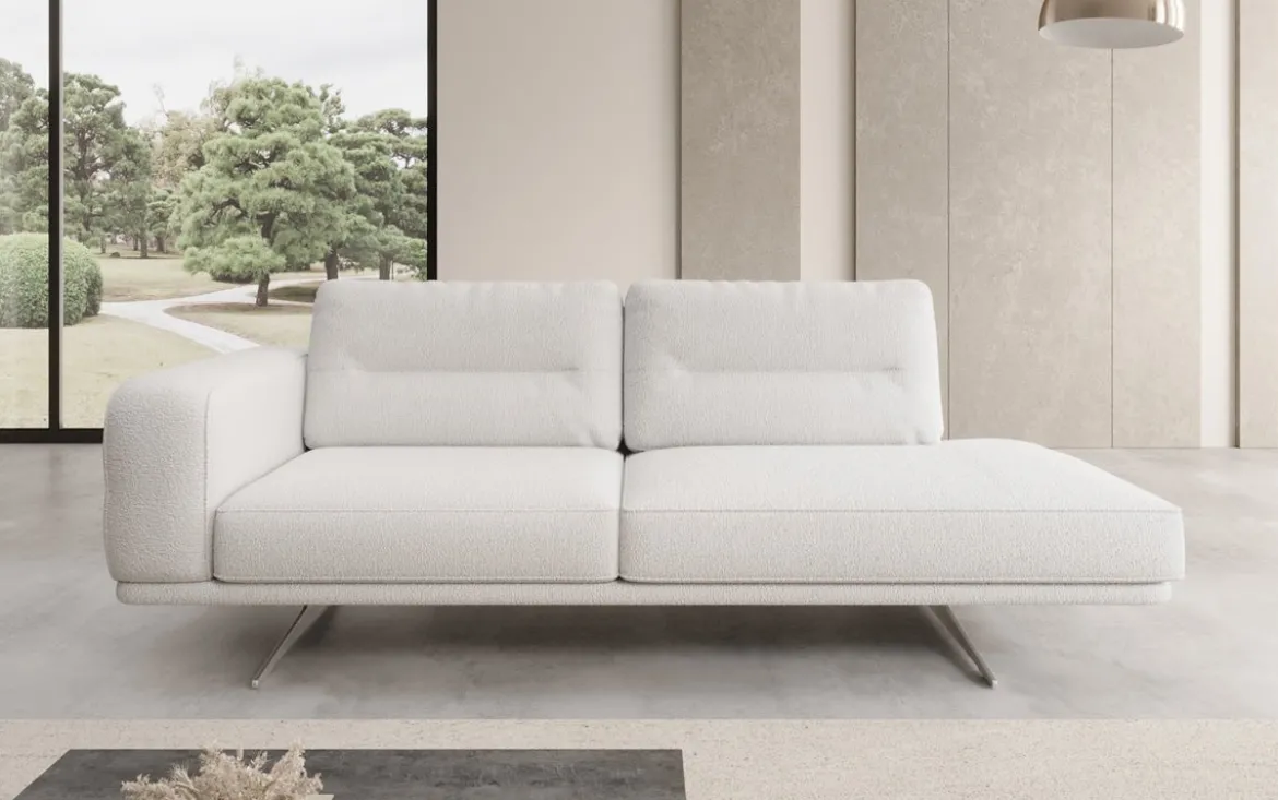 Designer Sofa-Chaiselongue Torino in Bouclé