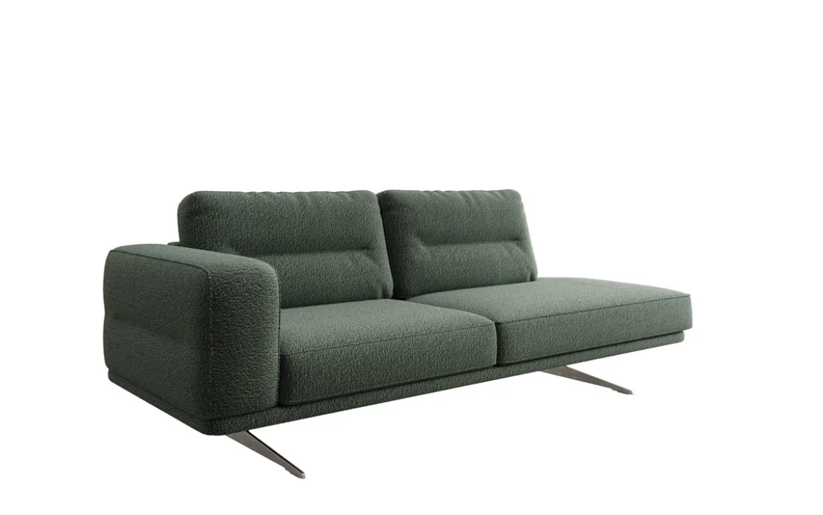 Designer Sofa-Chaiselongue Torino in Bouclé
