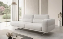 Designer Sofa-Chaiselongue Torino in Bouclé
