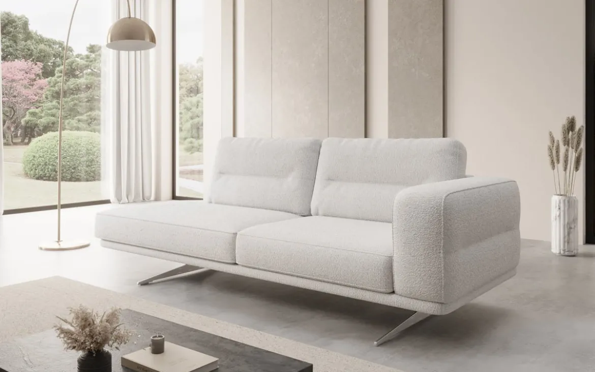 Designer Sofa-Chaiselongue Torino in Bouclé
