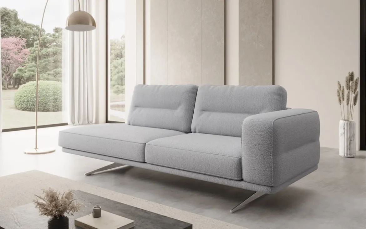 Designer Sofa-Chaiselongue Torino in Bouclé