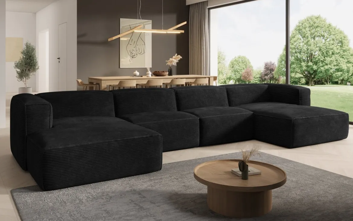 Designer Sofa Comfy U in Cord