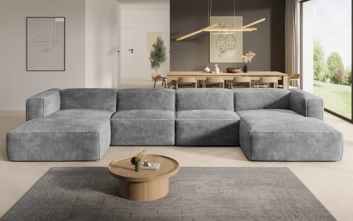 Designer Sofa Comfy U in Cord