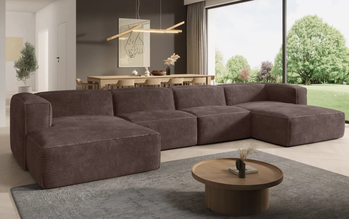 Designer Sofa Comfy U in Cord