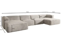 Designer Sofa Comfy U in Samt