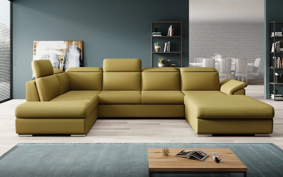 Designer Sofa Emiliano mit Schlaf- und Klappfunktion