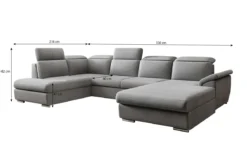 Designer Sofa Emiliano mit Schlaf- und Klappfunktion