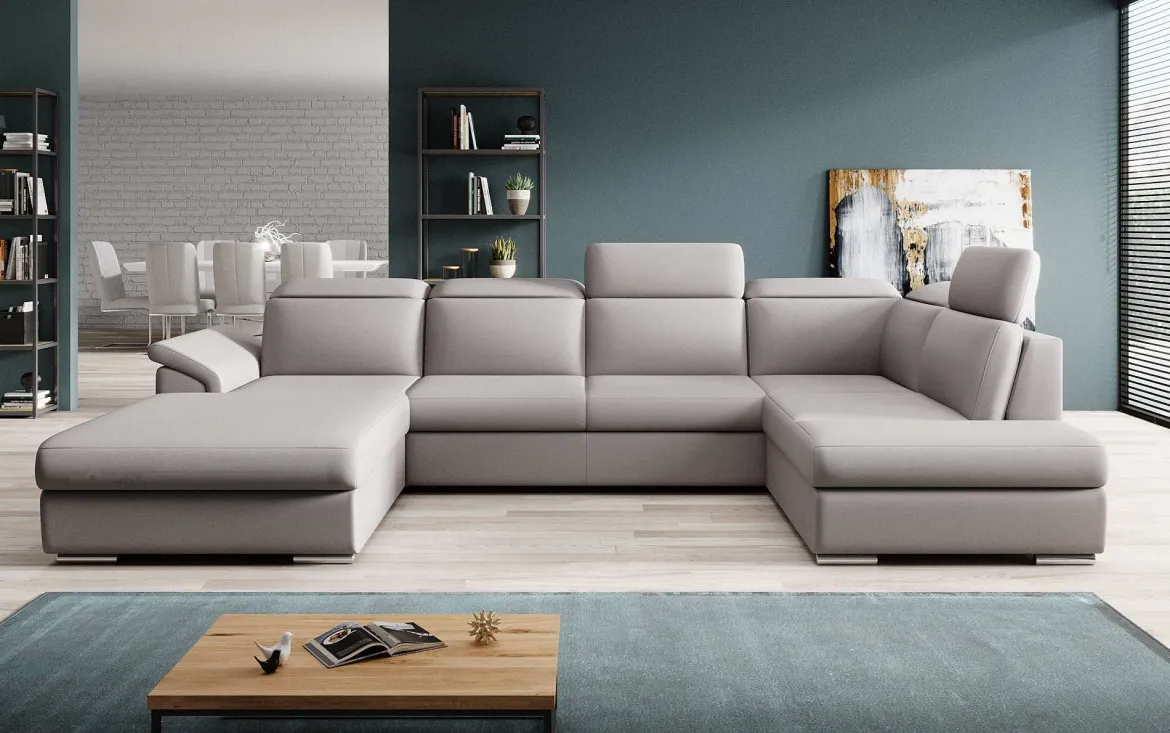 Designer Sofa Emiliano mit Schlaf- und Klappfunktion