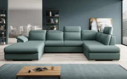 Designer Sofa Emiliano mit Schlaf- und Klappfunktion