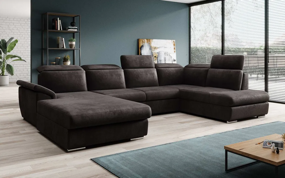 Designer Sofa Emiliano mit Schlaf- und Klappfunktion