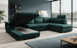 Designer Sofa Emiliano mit Schlaf- und Klappfunktion