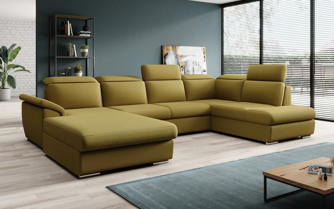 Designer Sofa Emiliano mit Schlaf- und Klappfunktion