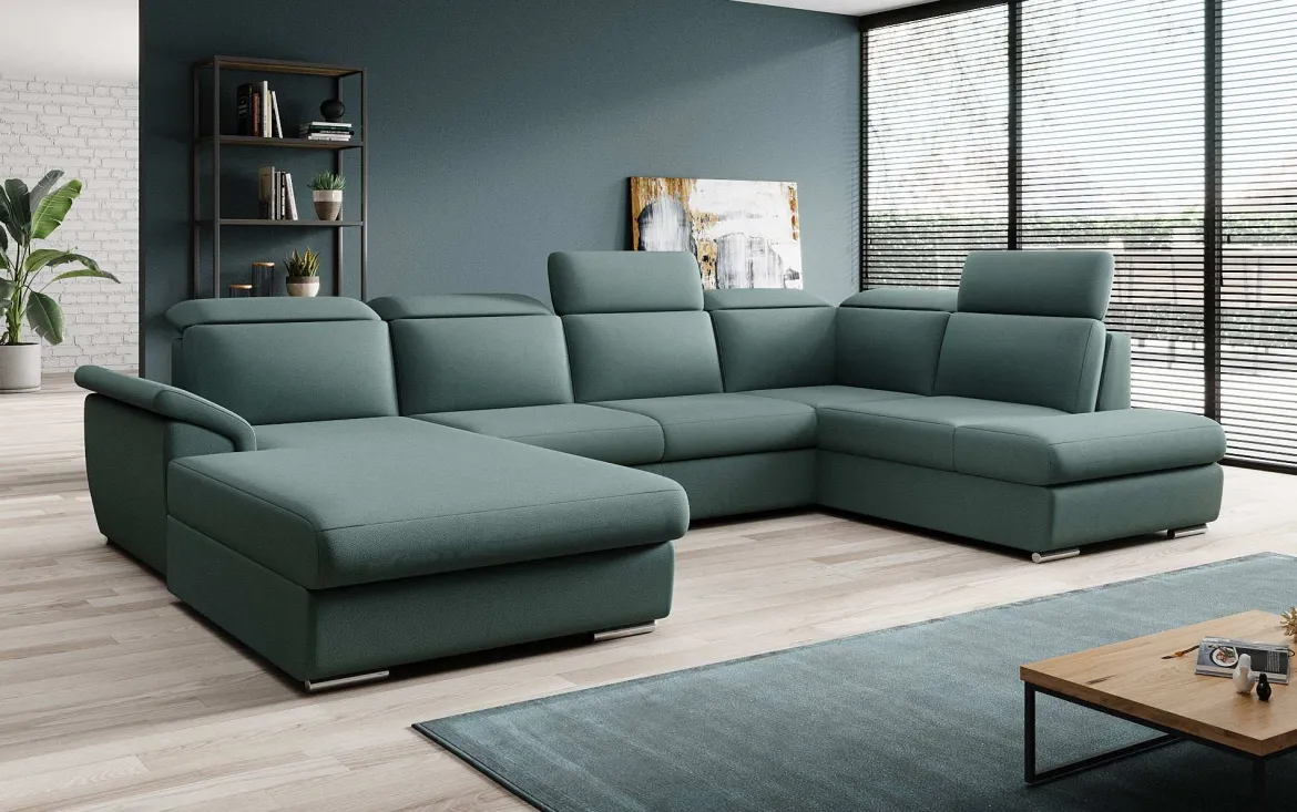 Designer Sofa Emiliano mit Schlaf- und Klappfunktion