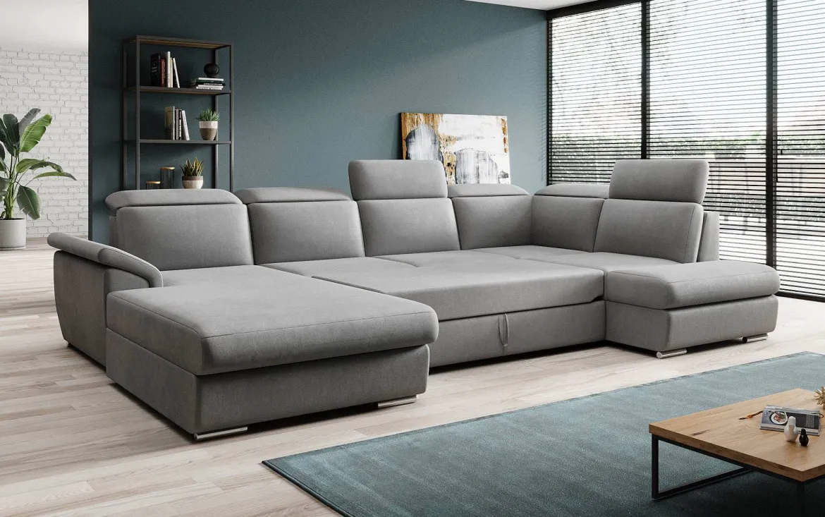 Designer Sofa Emiliano mit Schlaf- und Klappfunktion