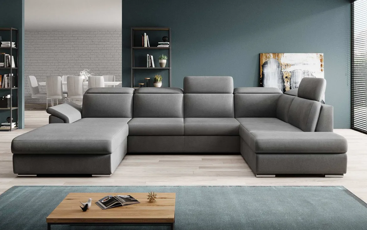 Designer Sofa Emiliano mit Schlaf- und Klappfunktion
