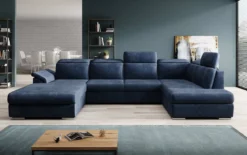 Designer Sofa Emiliano mit Schlaf- und Klappfunktion