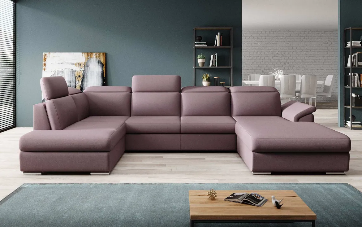 Designer Sofa Emiliano mit Schlaf- und Klappfunktion