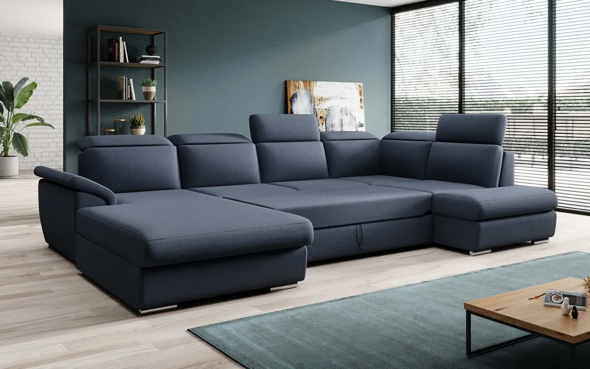 Designer Sofa Emiliano mit Schlaf- und Klappfunktion
