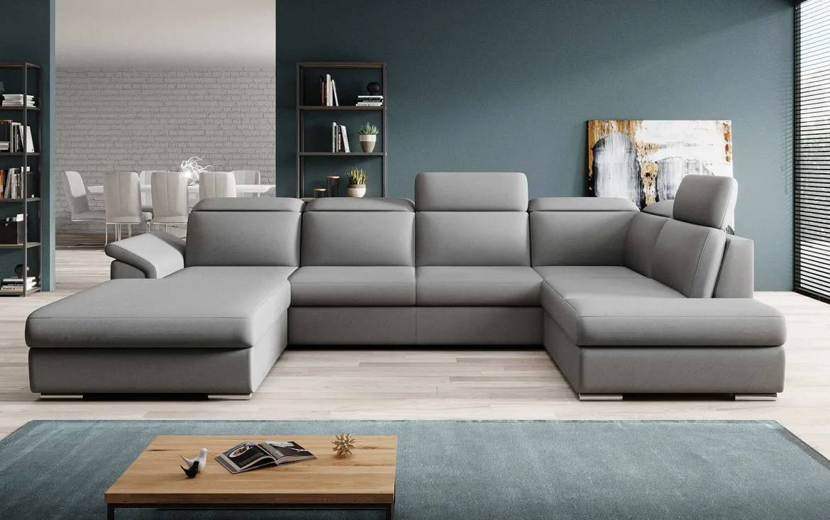 Designer Sofa Emiliano mit Schlaf- und Klappfunktion