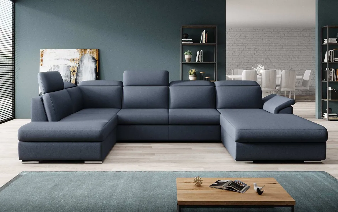 Designer Sofa Emiliano mit Schlaf- und Klappfunktion