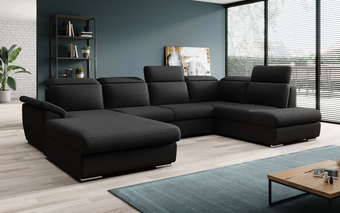 Designer Sofa Emiliano mit Schlaf- und Klappfunktion