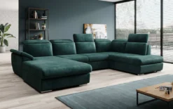Designer Sofa Emiliano mit Schlaf- und Klappfunktion