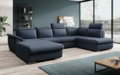 Designer Sofa Emiliano mit Schlaf- und Klappfunktion