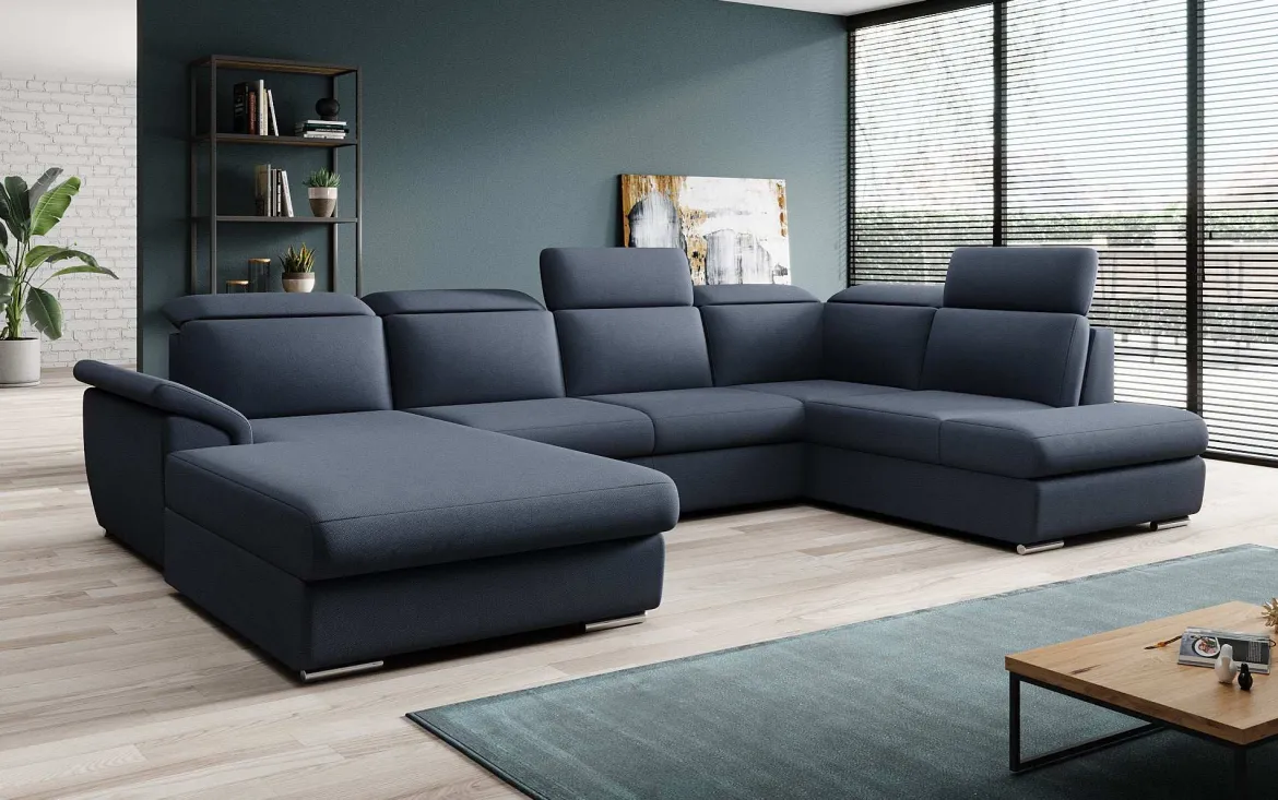 Designer Sofa Emiliano mit Schlaf- und Klappfunktion