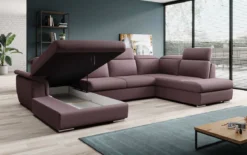 Designer Sofa Emiliano mit Schlaf- und Klappfunktion