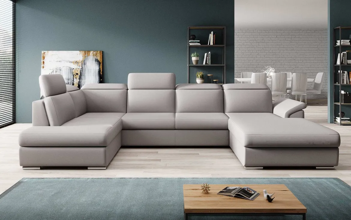 Designer Sofa Emiliano mit Schlaf- und Klappfunktion