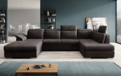 Designer Sofa Emiliano mit Schlaf- und Klappfunktion
