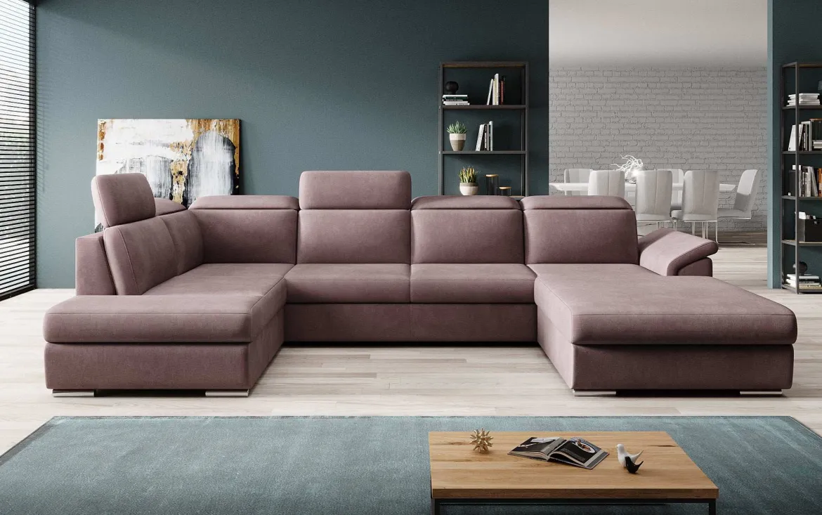 Designer Sofa Emiliano mit Schlaf- und Klappfunktion