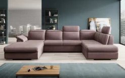 Designer Sofa Emiliano mit Schlaf- und Klappfunktion
